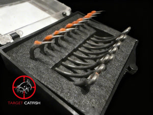 Target catfish hand sharpened XX hooks