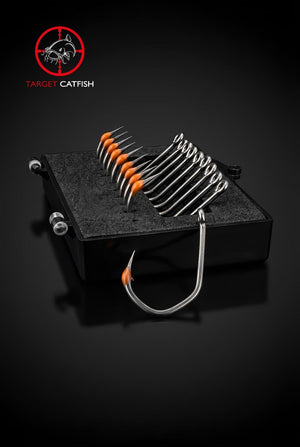 Target catfish hand sharpened XX hooks